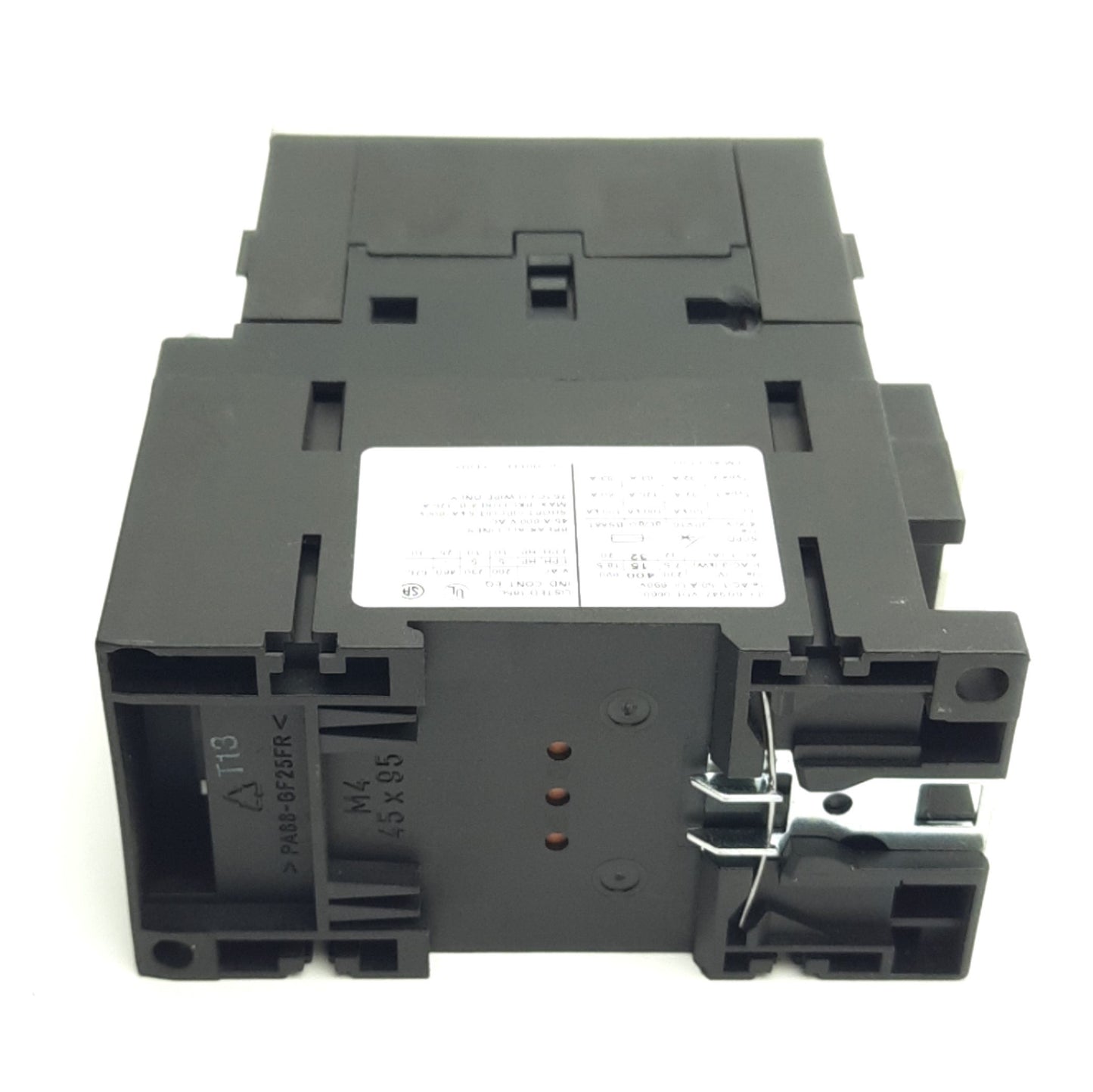 Used Siemens 3RT1304-1BB40 Contactor, 3-Poles, 32A 600V, DIN Rail Mount, 24V DC Coil