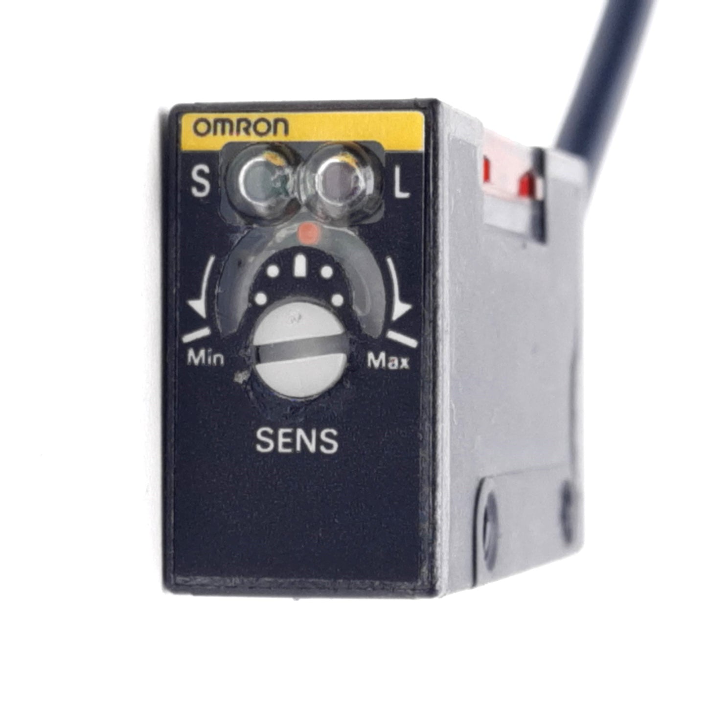 Used Omron E3S-AT61-D Photoelectric Sensor Receiver, NPN, 10-30VDC, 2m Range, 2m Lead