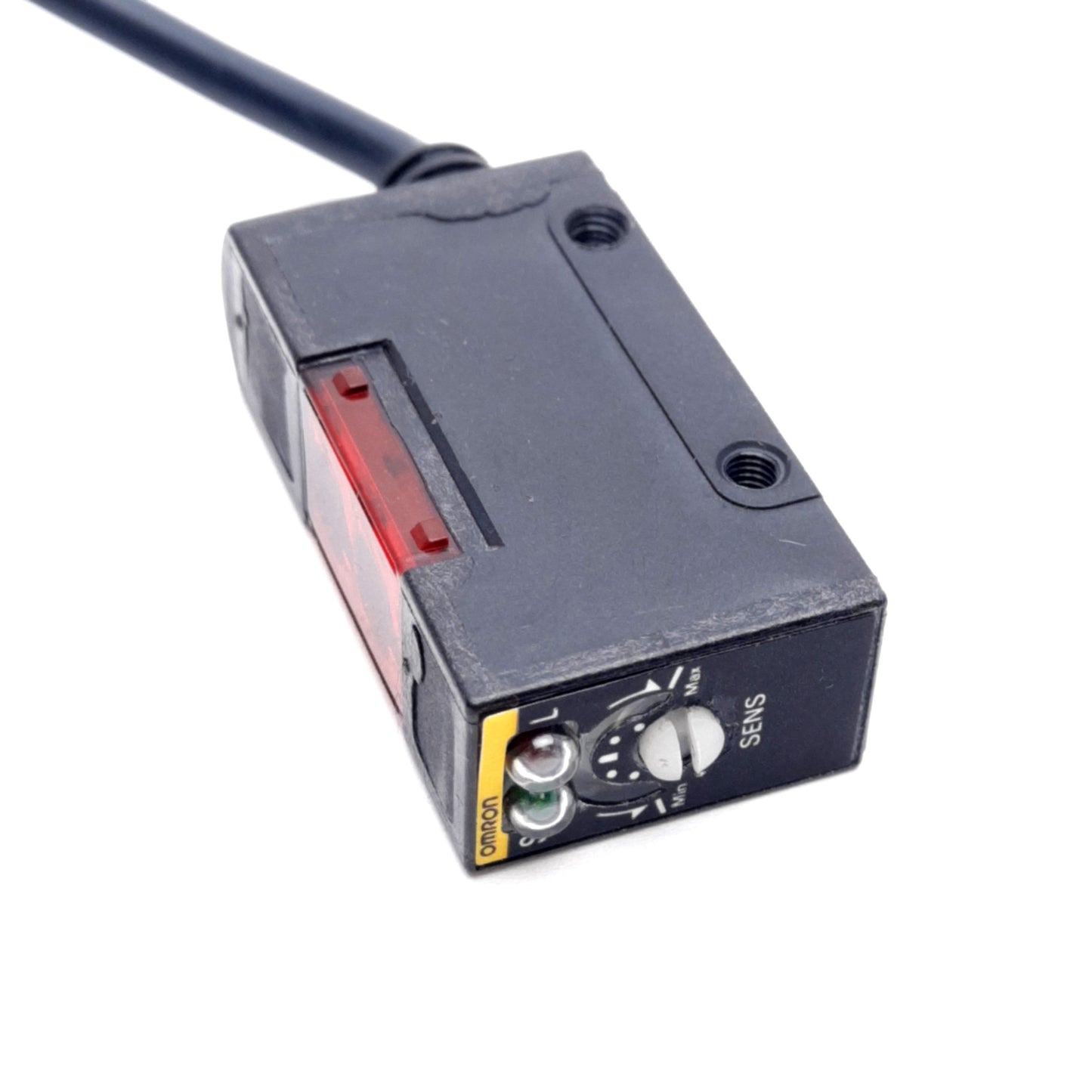 Used Omron E3S-AT61-D Photoelectric Sensor Receiver, NPN, 10-30VDC, 2m Range, 2m Lead