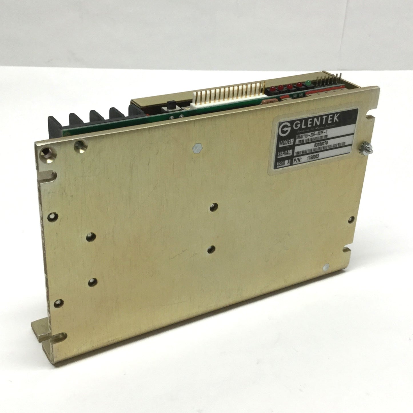 Used Glentek SMA7115-206-007F-1 PWM Brush Type Amplifier Module 30-220VDC 15A Cont