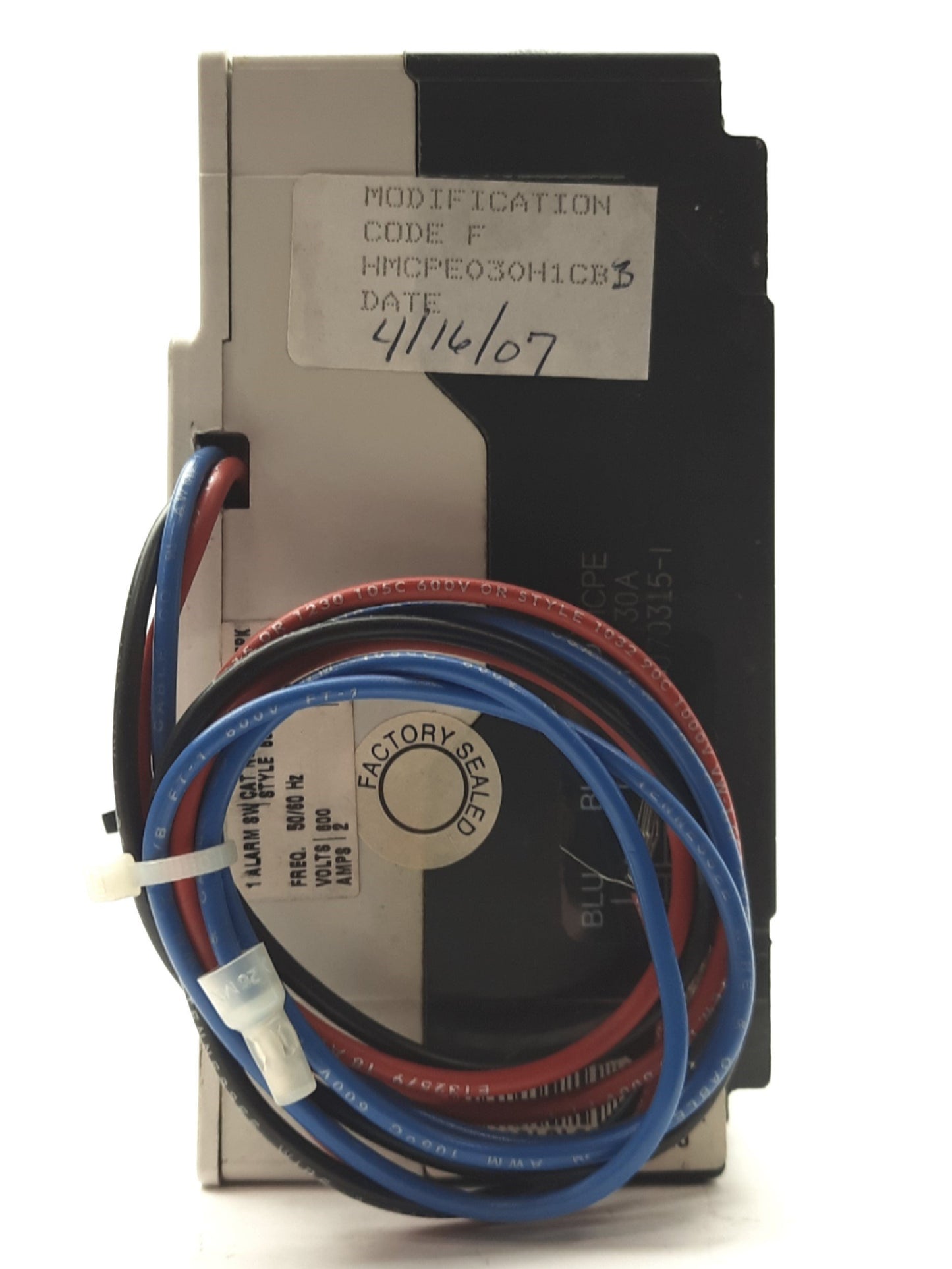 Used EATON Cutler-Hammer HMCPE030H1CB3 Circuit Breaker, 3-Pole, 30A 480V w/Alarm