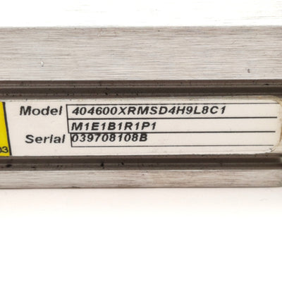 Used Parker 404600XRMSD4H1L1C1M1 Linear Actuator, 600mm Travel, 20mm Lead, 375lb Load