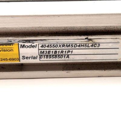 Used Parker 404550XRMSD4H1L1C1M1 Linear Actuator, 550mm Travel, 20mm Lead, 375lb Load