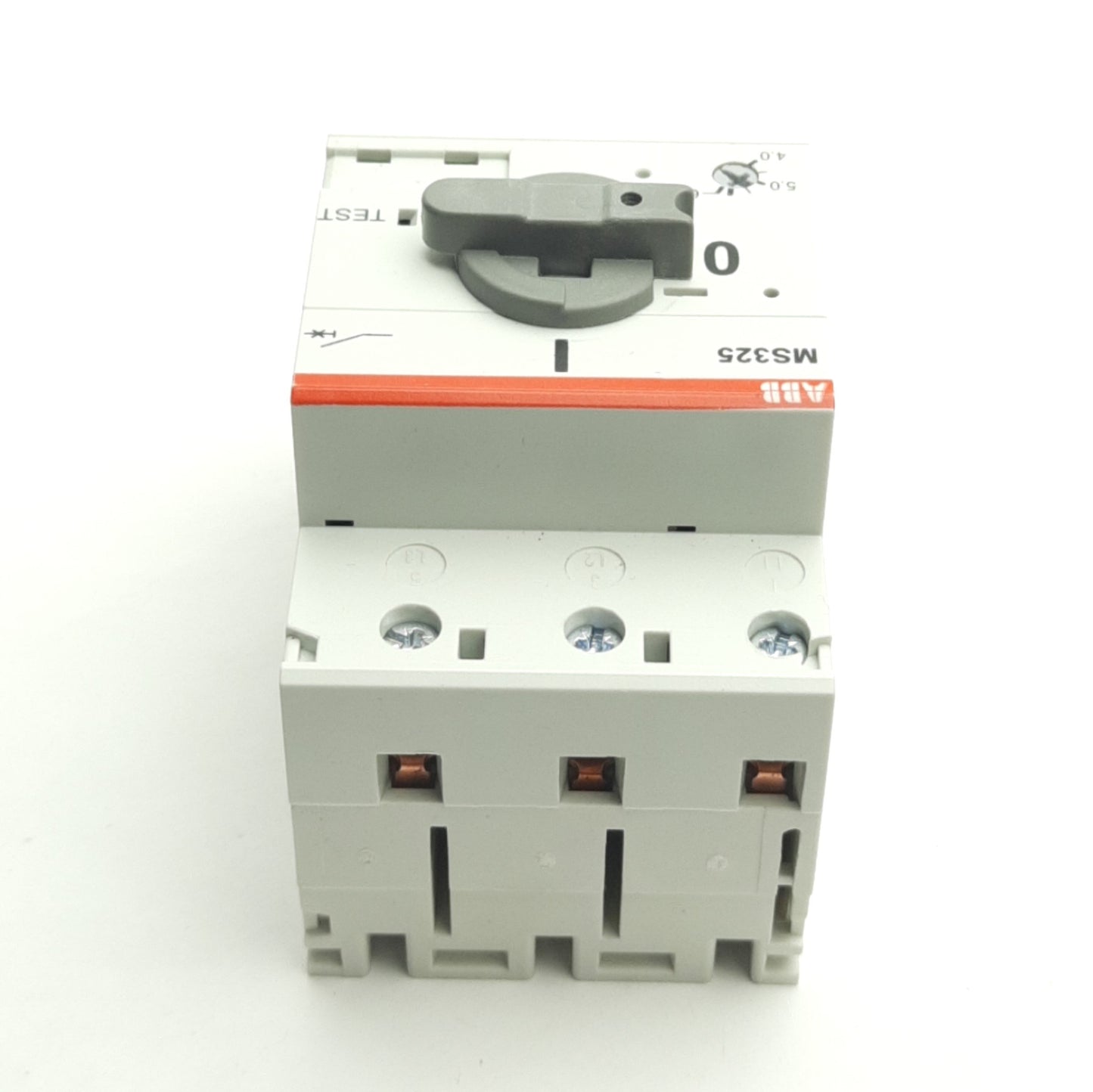 Used ABB MS325-6.3 Manual Motor Starter 690VAC/440VDC 4-6.3A, 3-Poles, DIN Rail Mount