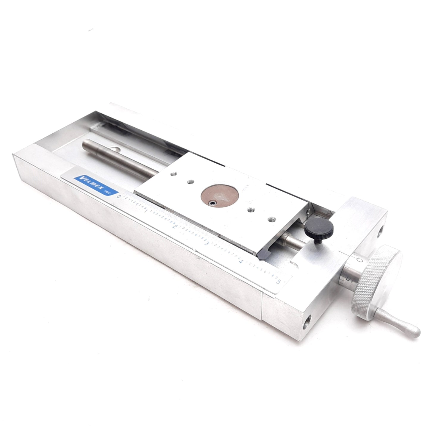Used Velmex A4009P40-S4-TL Linear Positioner, 5in Travel, 0.025in Lead, 100lb Load