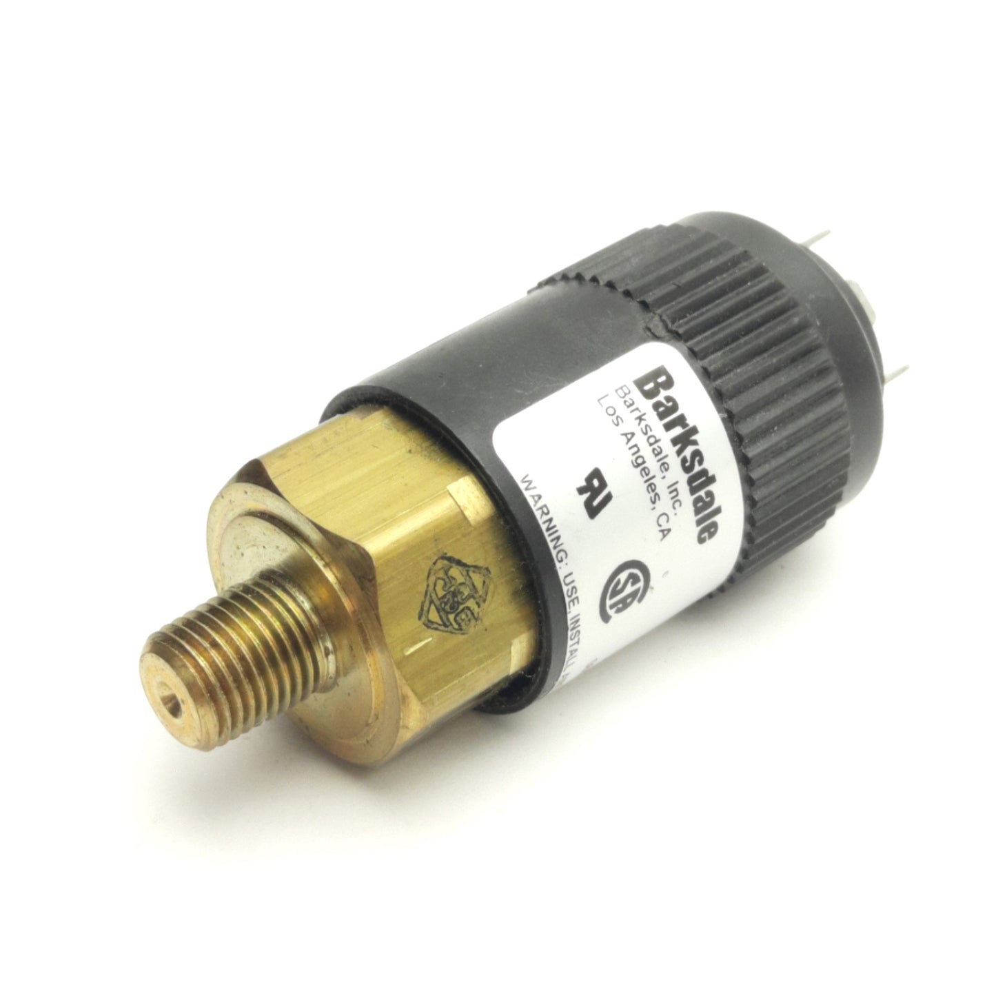 Used Barksdale 96211-BB1-T1 Pressure Switch 2.5-15Psi, SPDT 250VAC 5A, 1/4" NPT