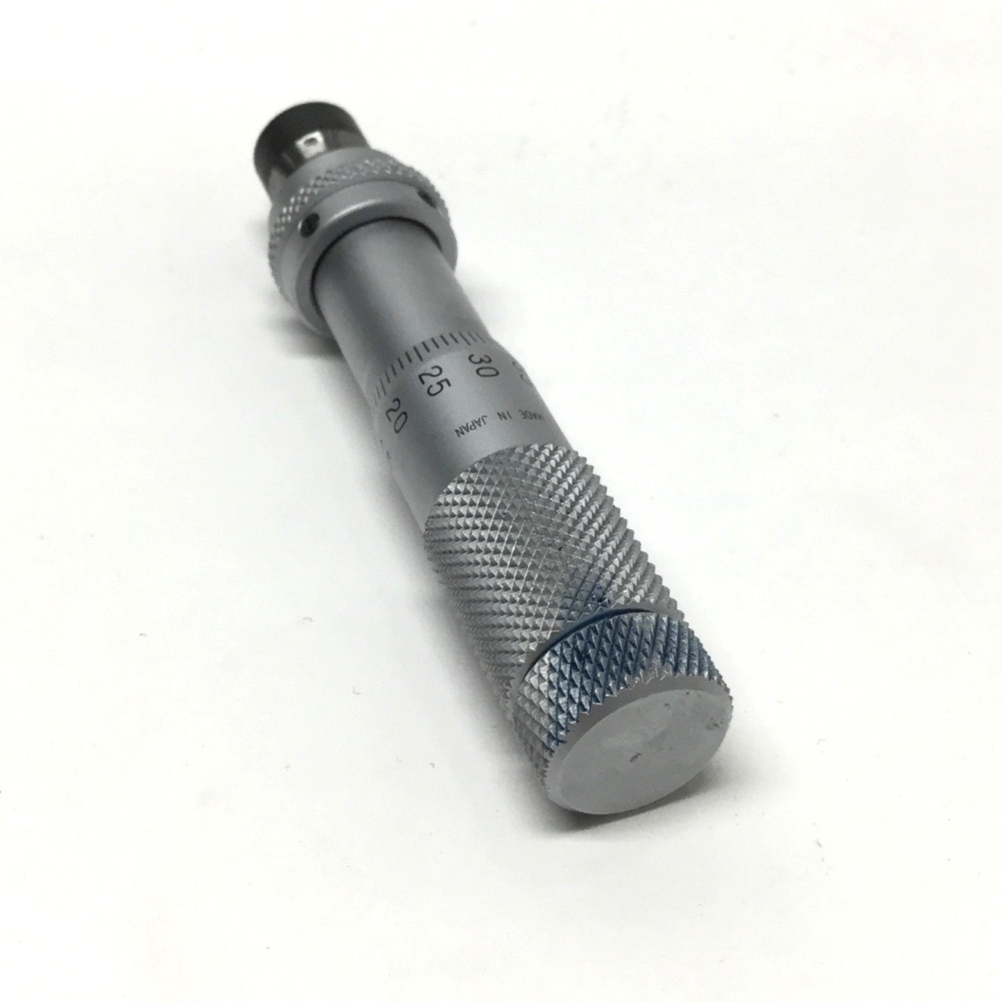 Used Mitutoyo 148-506 Micrometer Head, 0-13mm / 0.01m Graduation, Flat Spindle Tip