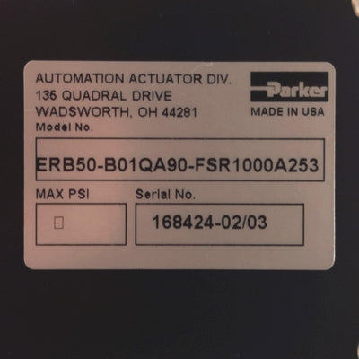 Parker ERB50-B01QA90-FSR1000A253 Linear Actuator, 1in Lead, 1m Stroke, NEMA 23