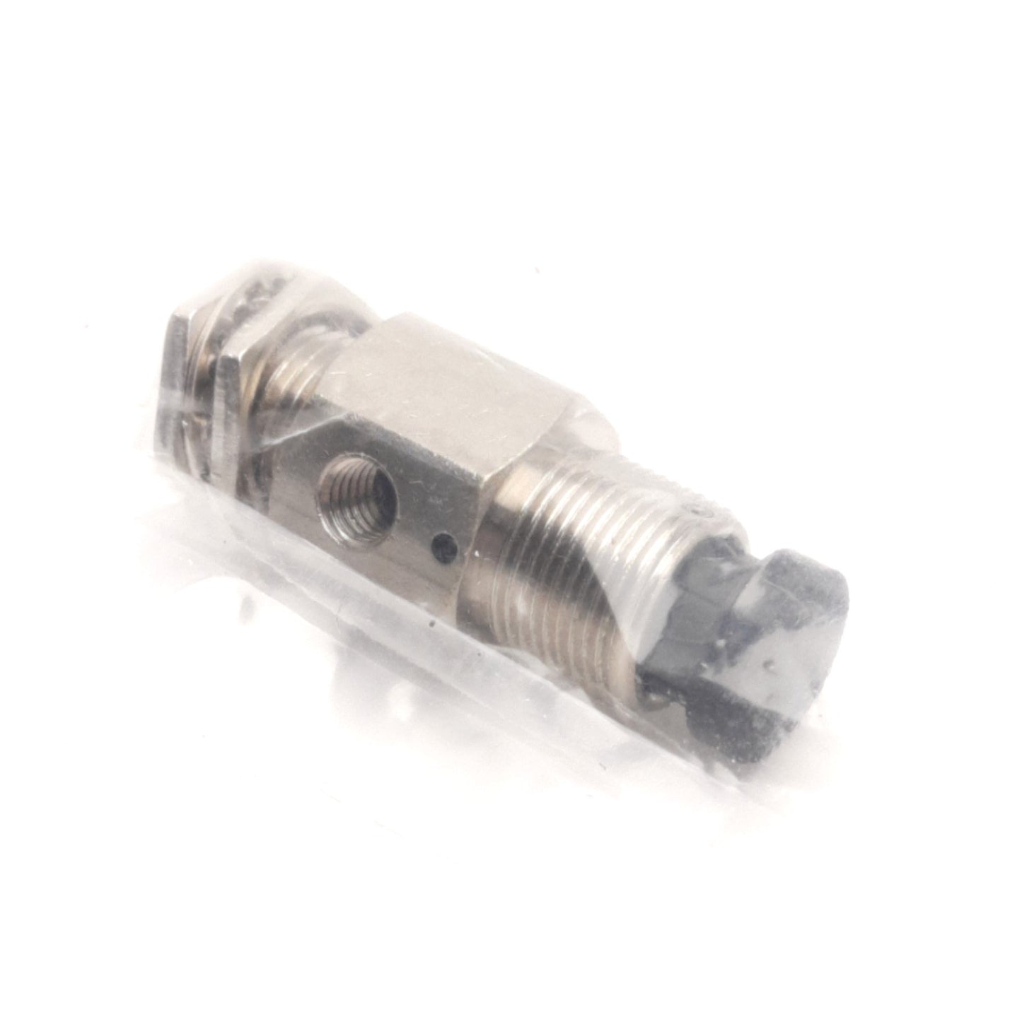 Used Lot of 2 Pneumadyne C030705 Nylon Pushbutton Valve, 2-Way NC, 1/8"NPT to 10-32F