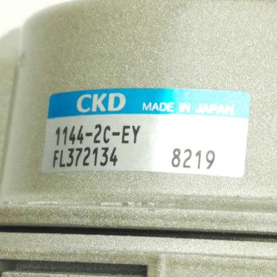Used CKD 1144-2C-EY Pneumatic Air Filter w/Auto Drain, Submicron, 1MPa, 1/4" NPT