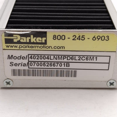 Used Parker 402004LNMPD6L1C1M1 Linear Positioner, 100mm Travel, 2mm Lead, NEMA 23
