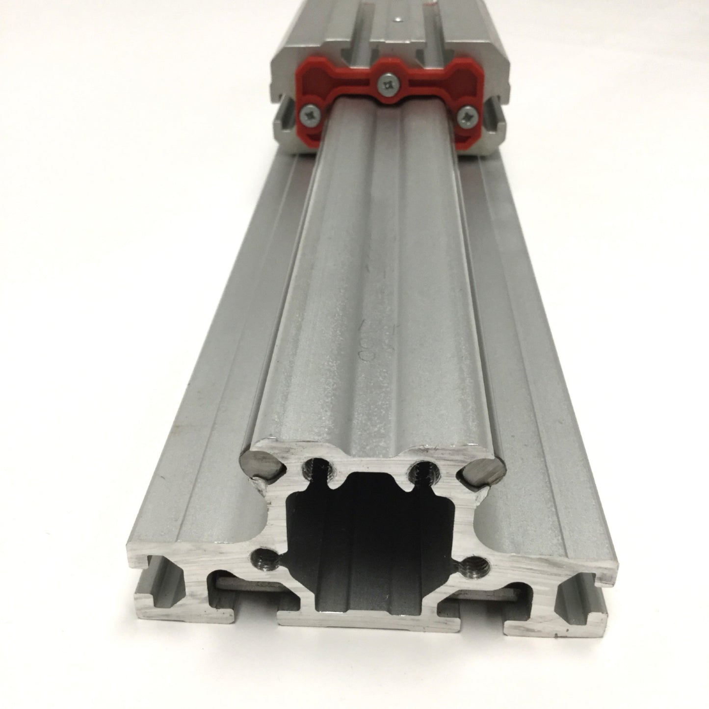 Used Gimatic LL Series Profile Linear Ball Bearing Slide Carriage 22" Long Guide Rail