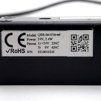 Used Omron QBR-061016-66 LED Light Bar, 24VDC 2.4W, 61x17mm, 36 LEDs, Red 660nm