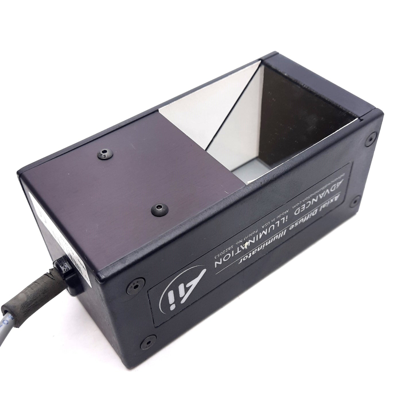 Used Advanced Illumination DL2449-470 Axial Diffuse Illuminator, 24VDC, Blue, 2x2in