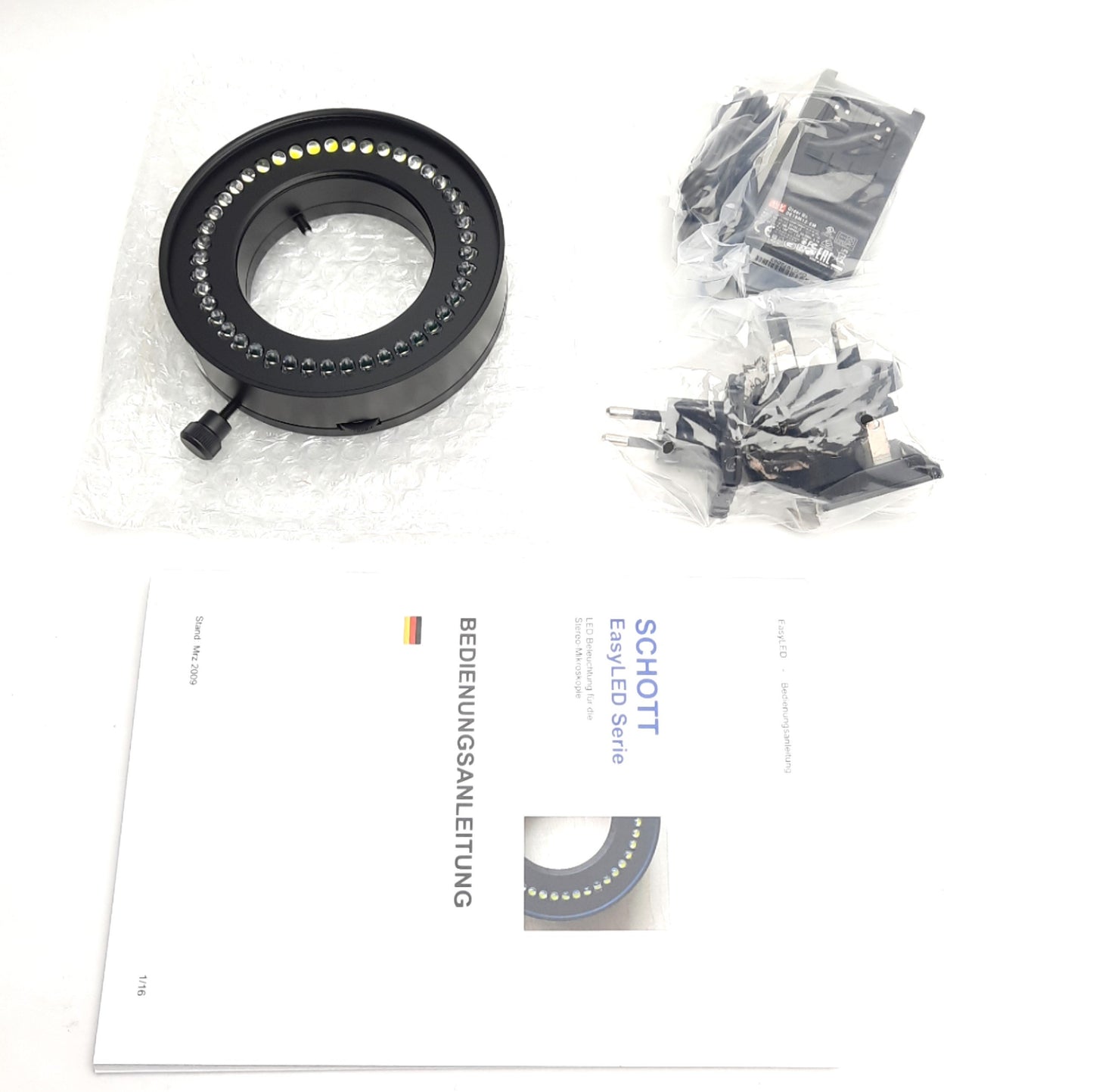 New Schott 1171145 EasyLED Ringlight System, Ø66mm, 55-135mm WD, 5600K, 120~240VAC