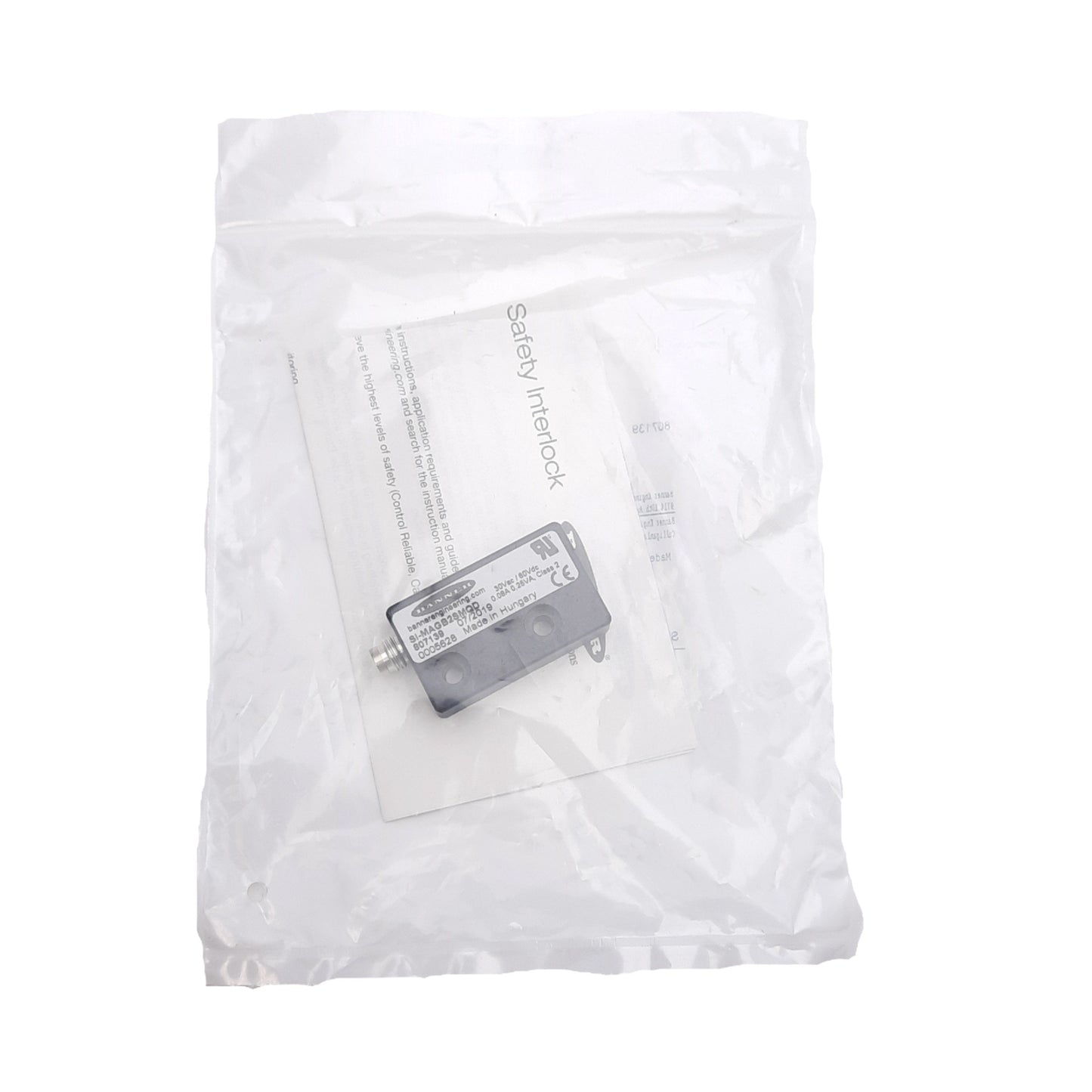 New Banner SI-MAGB2SMQD Magnetic Safety Interlock Switch, 4-Pin M8 QD, 30VAC/60VDC
