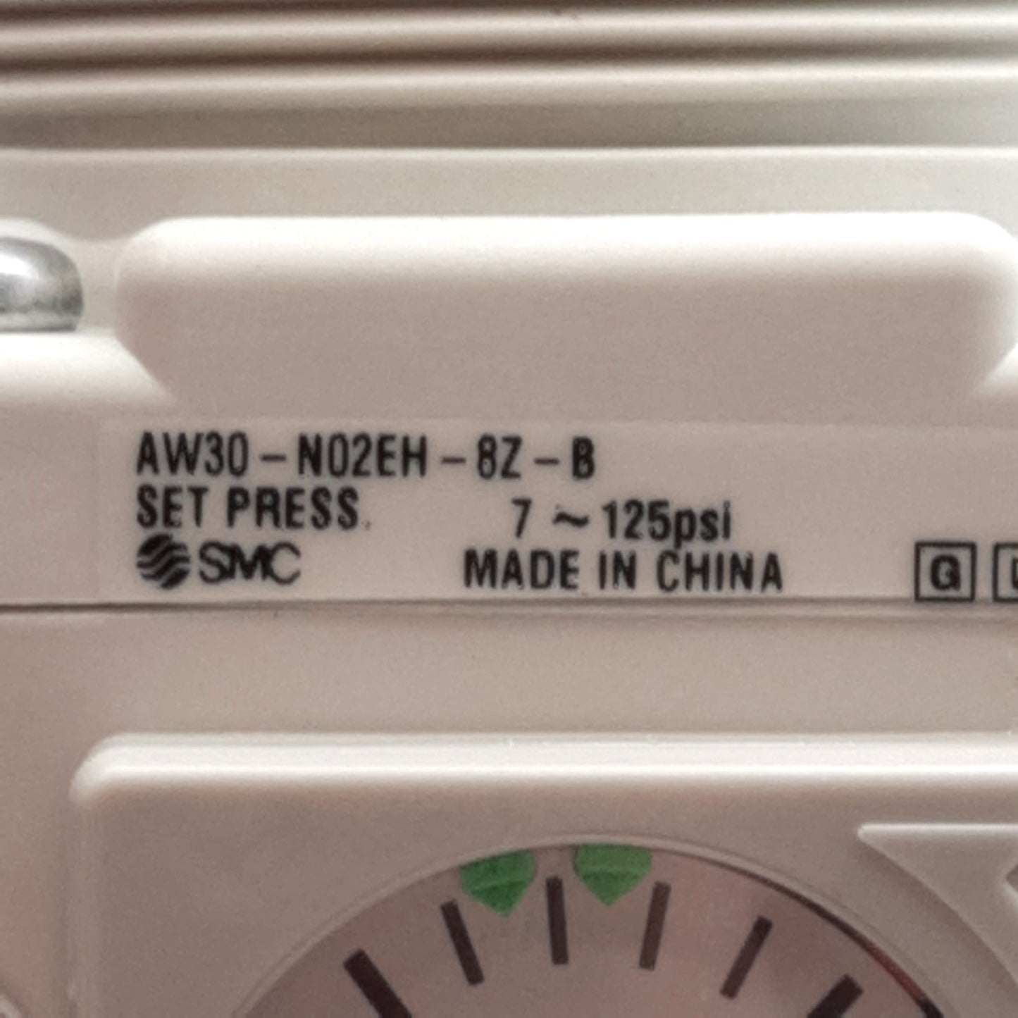 New SMC AW30-N02EH-8Z-B Air Filter Regulator, 7-125psi, 1/4in NPT, 5µm Filtration