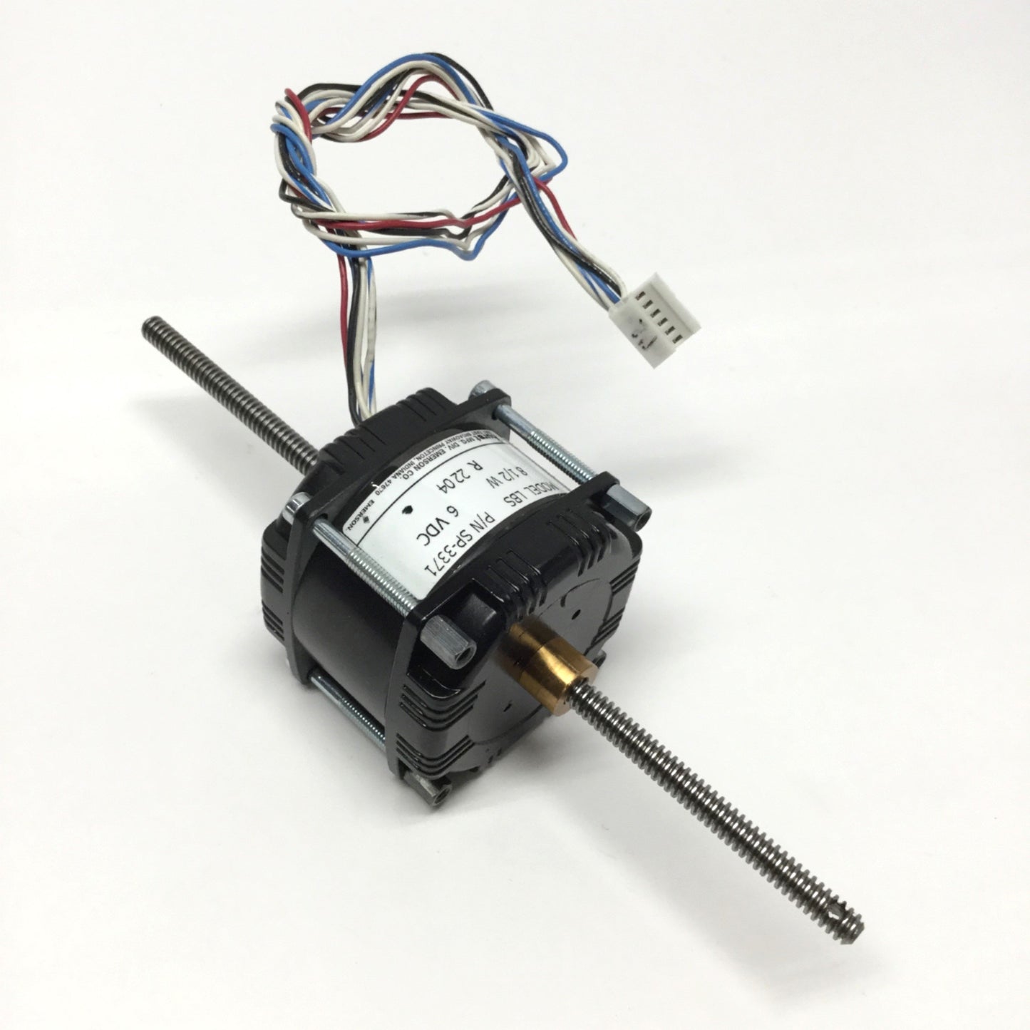 Used Hurst LBS SP-3371 Linear Actuator Stepper Motor 6VDC, 8" Screw, 384 steps/in
