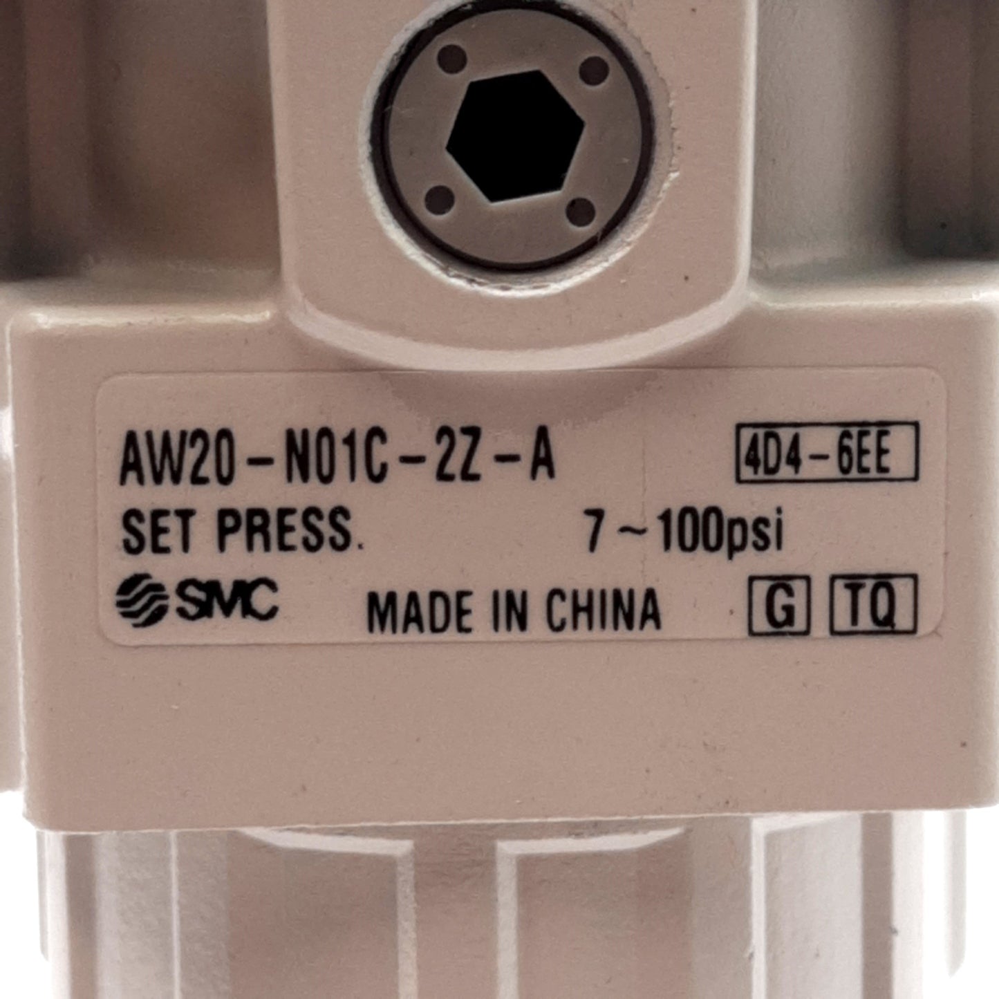 New SMC AW20-N01C-2Z-A Filter Regulator, 5µm, 7-100psi, 1/8in NPT, N.C. Auto-Drain