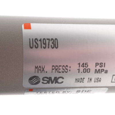New – Open box SMC US19730 Single Action Cylinder, ø20mm Bore, 12mm Stoke, 145psi, 1/8in NPT
