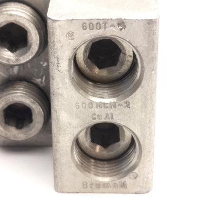 Used Brumall 600T-4 Panelboard Lugs, SL-11 Series, Tinned Aluminum, 4-Lug, 600MCM-2