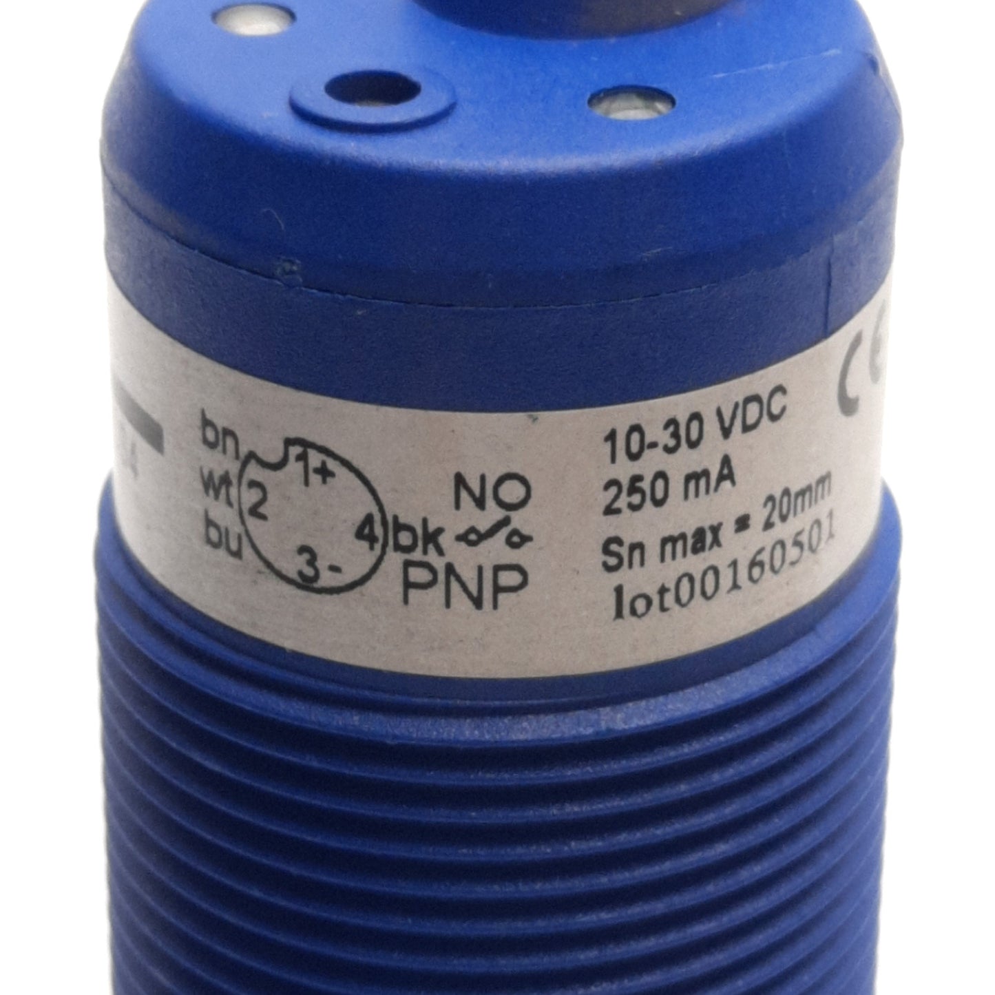 Used Balluff BCS030PS1CS4 Capacitive Sensor, Sn=20mm, PNP N.O., 24VDC, M12 4-Pin Male