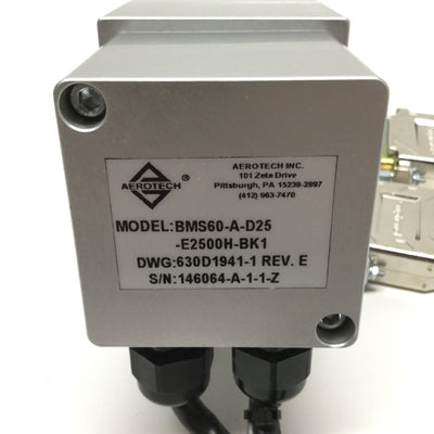 Used Aerotech BMS60-A-D25-E2500H-BK1 Servo Motor .33Nm 4000RPM 2500ppr NEMA23 w/Brake