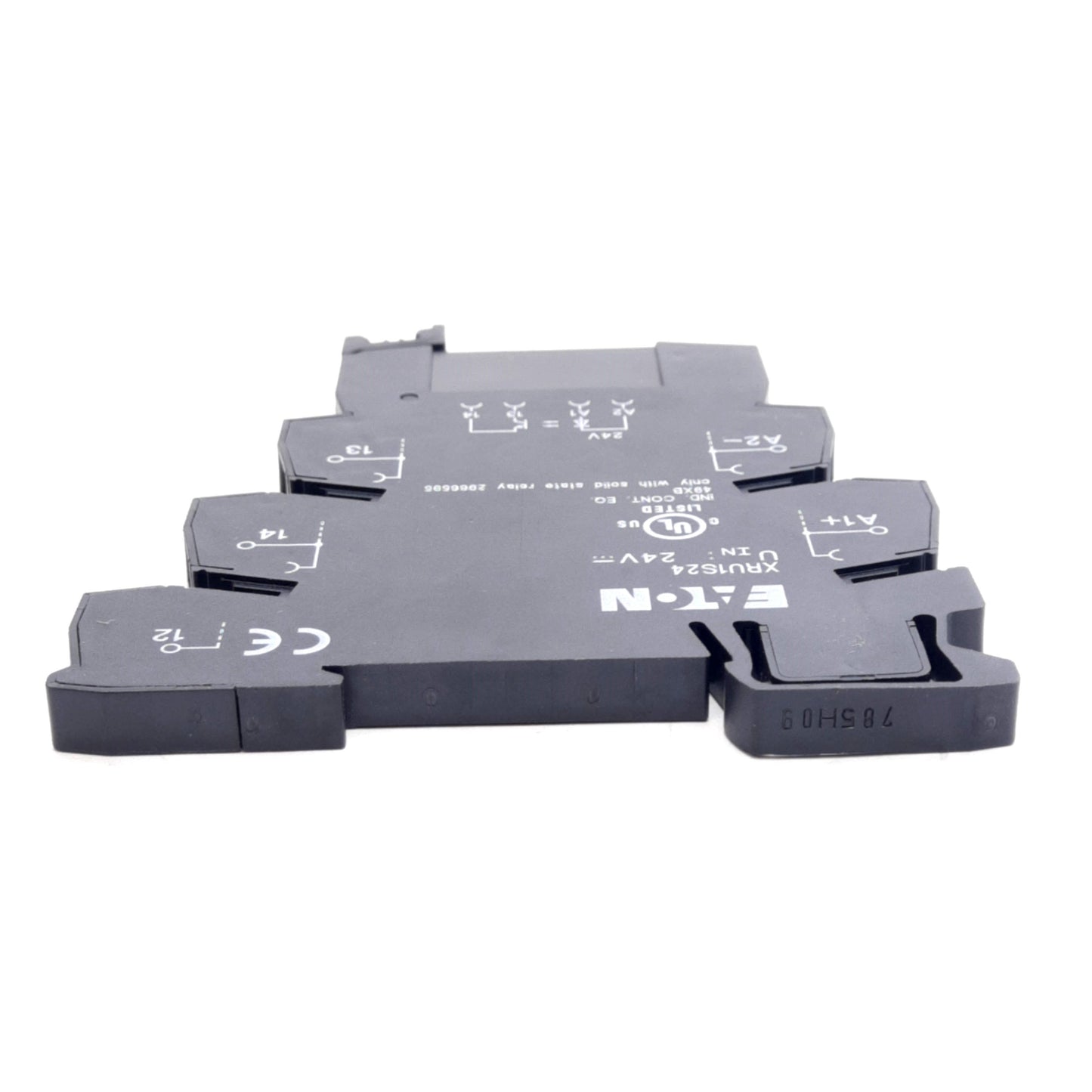 New – Open box Lot of 2 Eaton XRU1S24 OptoCoupler Terminal Block Socket w/ Relay, 2A 24VDC