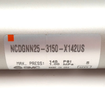 Used SMC NCDGNN25-3150-X142US Round Body Cylinder ø25mm Bore 31.5in Stroke 1/8in NPT