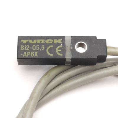 Used Turck Bi2-Q5.5-AP6X Inductive Proximity Sensor, 2mm, 10-30VDC, PNP N/O