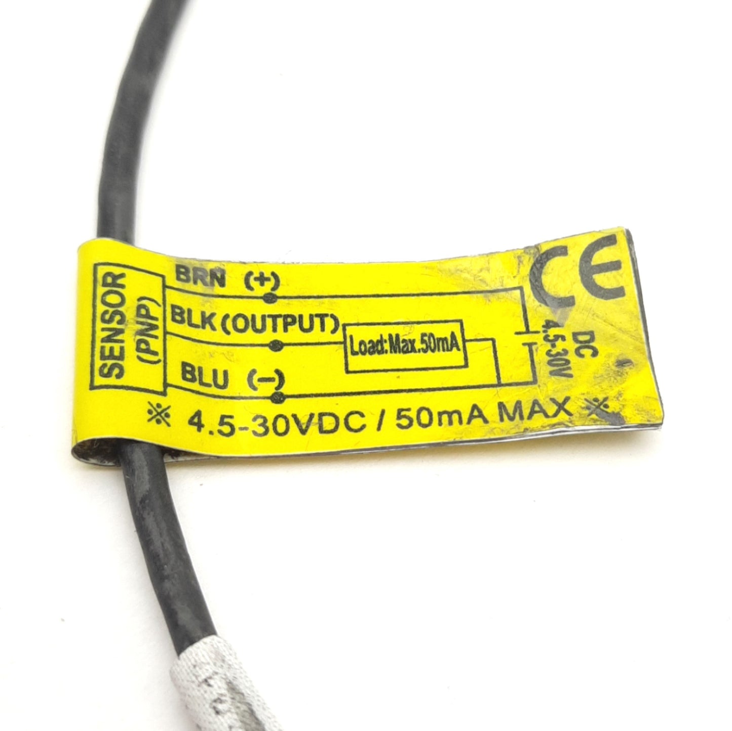 Used Robohand OHSP-006 Magneto Resistive Sensor, W/ QD, 4.5-30VDC, PNP, M8 3-Pin