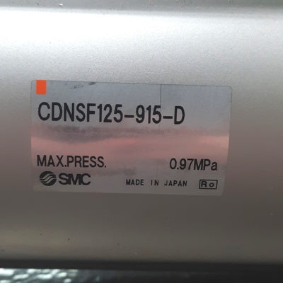 New SMC CDNSF125-915-D Pneumatic Cylinder, ø125mm Bore, 915mm Stroke, 0.97MPa, Rc1/2