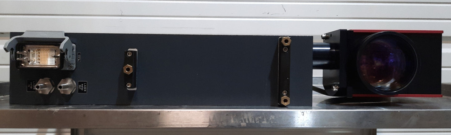 Used Rofin Powerline E-20 SHG II Laser Marking Head YVO4 12W@532nm 180mm Area 230VAC