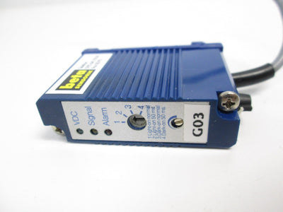 Used Beta Sensorik V6BP-10 Photoelectric Sensor Amp, 10-30VDC, PNP, 500Hz Switching