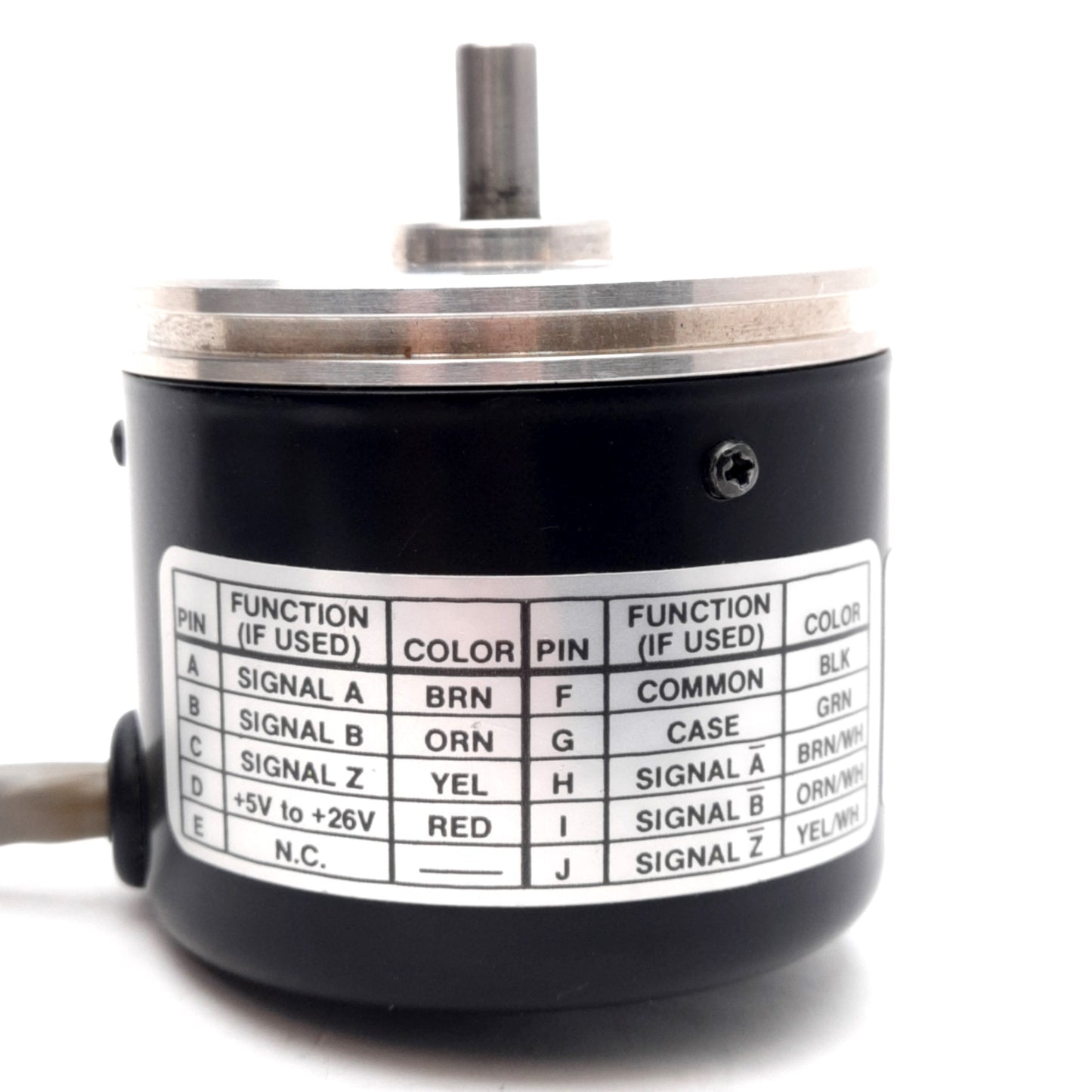 Used Dynapar EC2350001513 Rotary Encoder, 5000ppr, ø1/4in Shaft, 2.31in OD, 5-26VDC