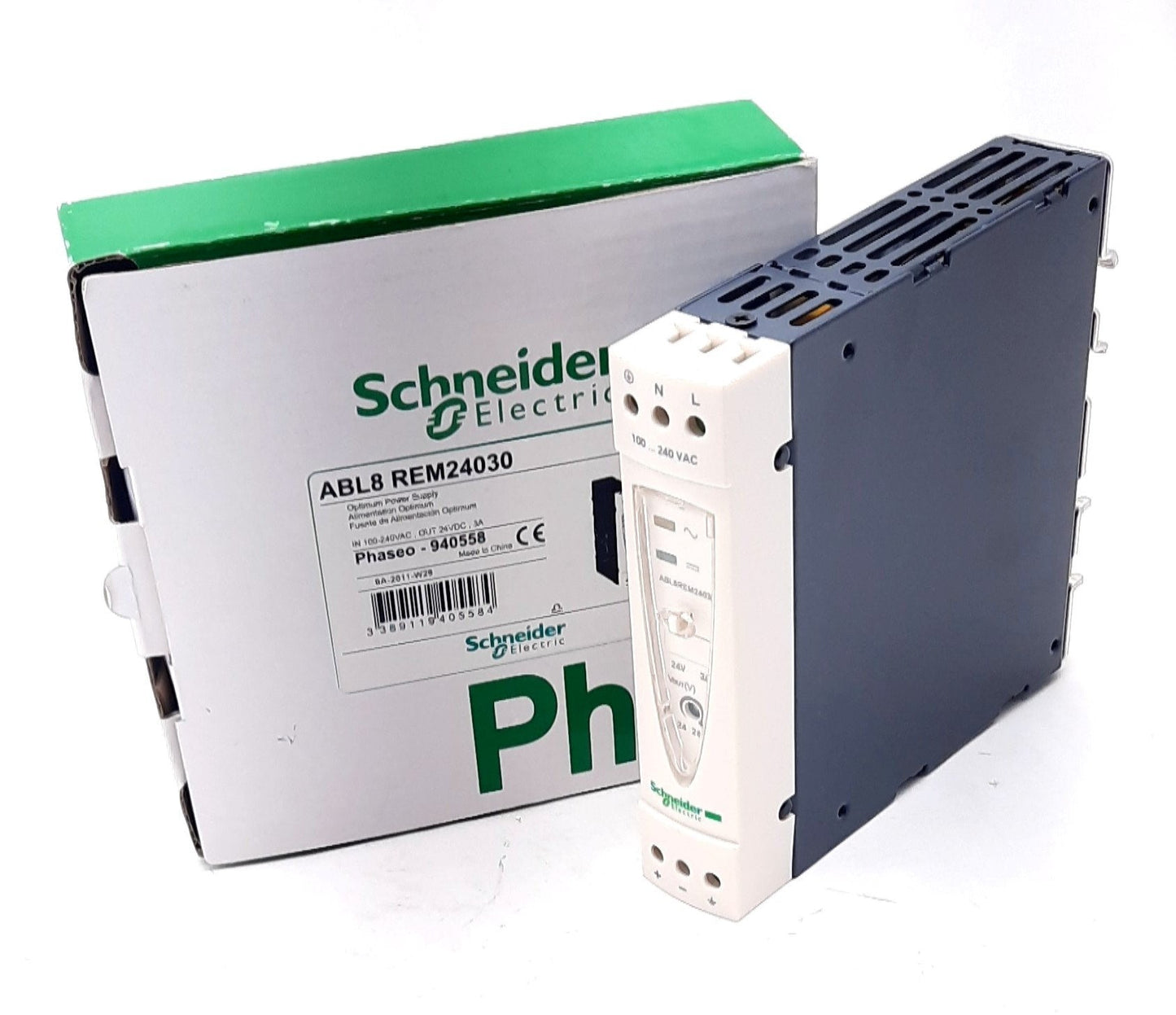 Used Schneider Electric ABL8REM24030 Power Supply, In: 100-240VAC 1.8-0.9A Out: 24VDC