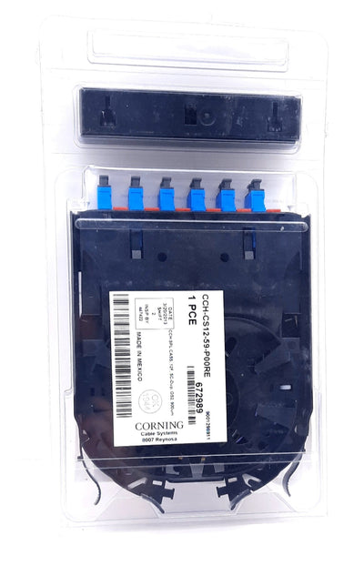 New Corning CCH-CS12-59-P00RE Pigtailed Splice Cassette 12 Fiber 250µm