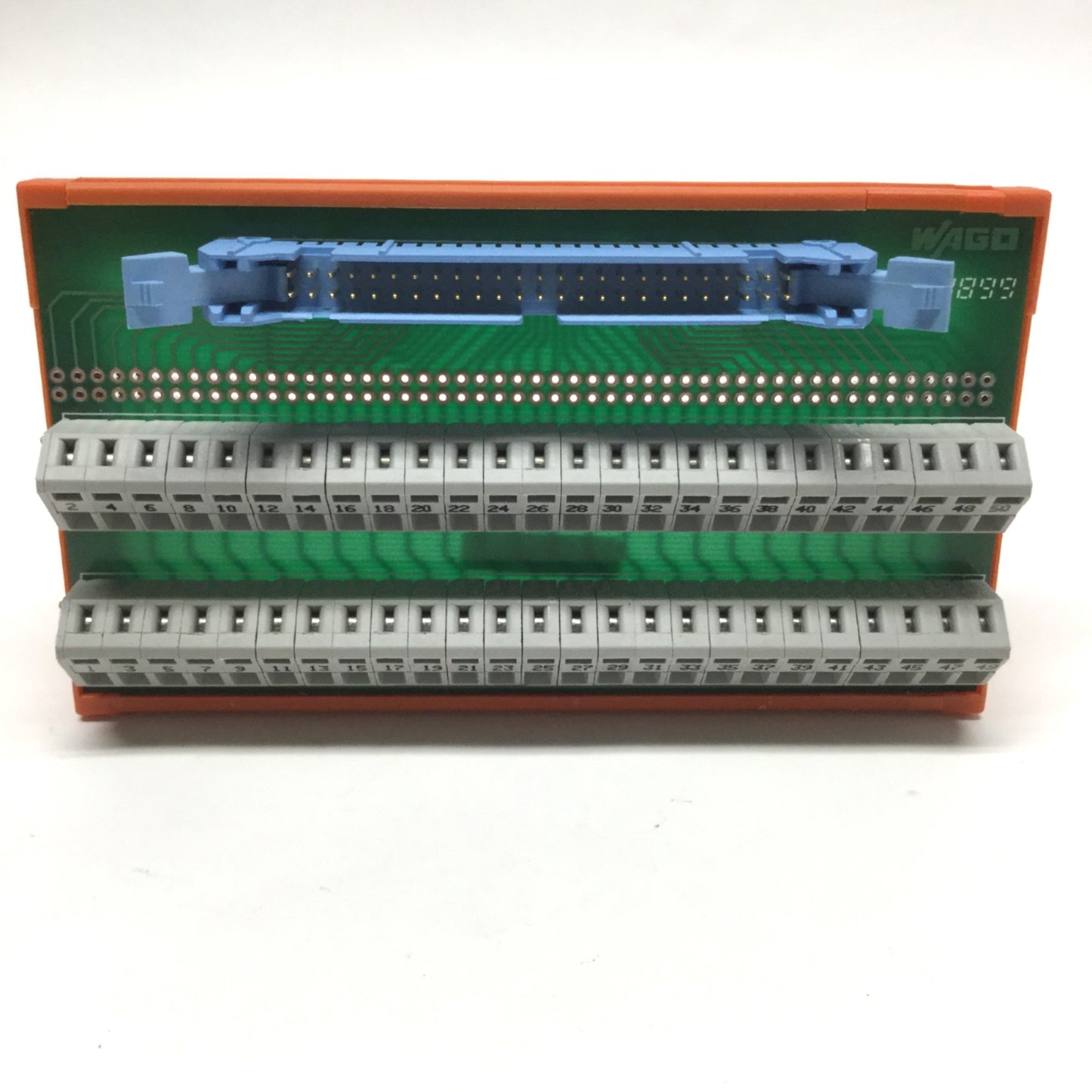 Used Wago 289-508 Terminal Breakout Board Interface Module IDC Ribbon 50-Pin Male