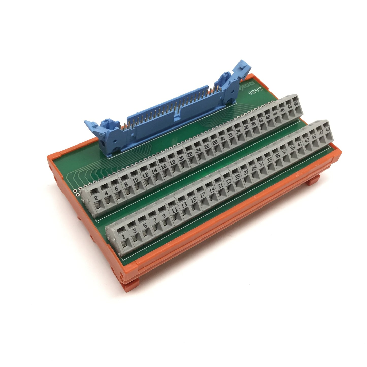 Used Wago 289-508 Terminal Breakout Board Interface Module IDC Ribbon 50-Pin Male