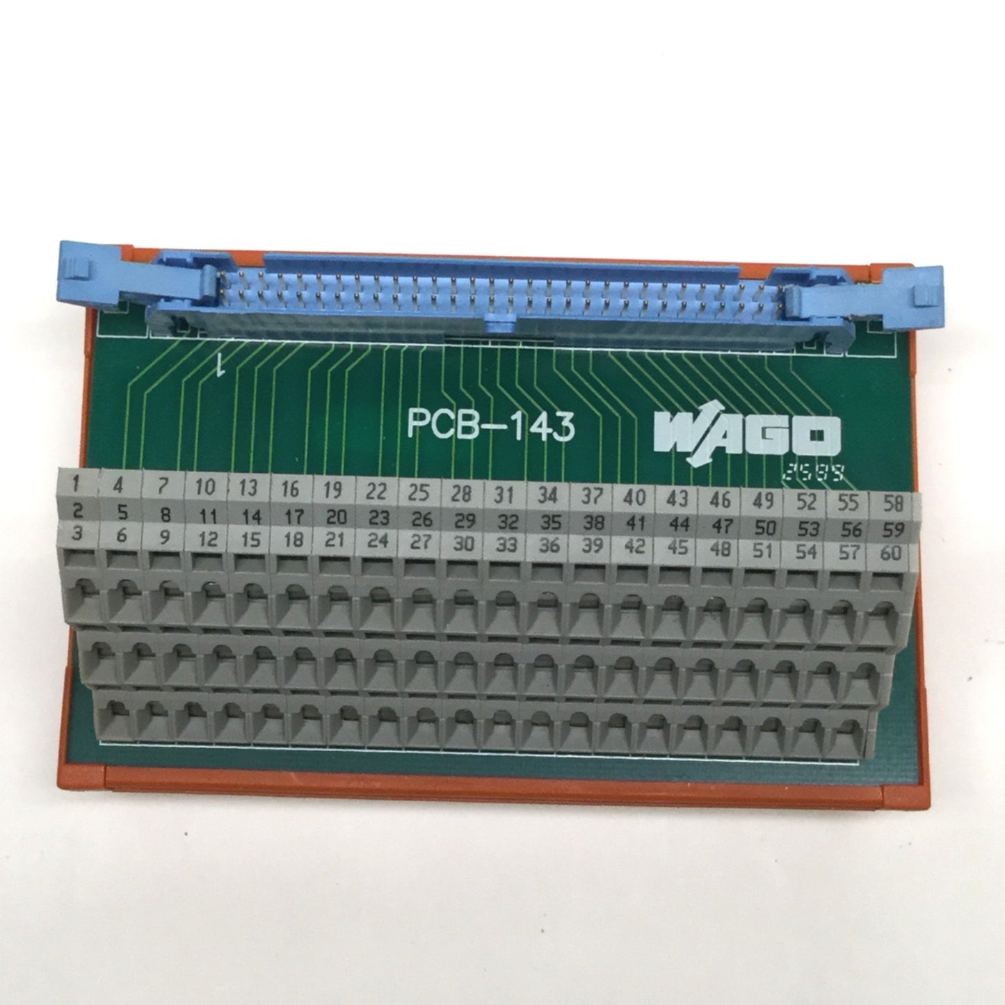 Used Wago 810-737/005 Terminal Breakout Board Interface Module IDC Ribbon 60-Pin Male