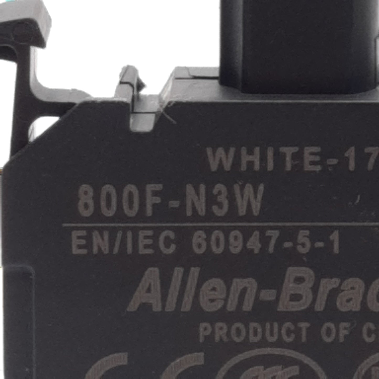 New – Open box Allen-Bradley 800F-N3W Series B Light Module Contact Block, 24V, White 24mA LED