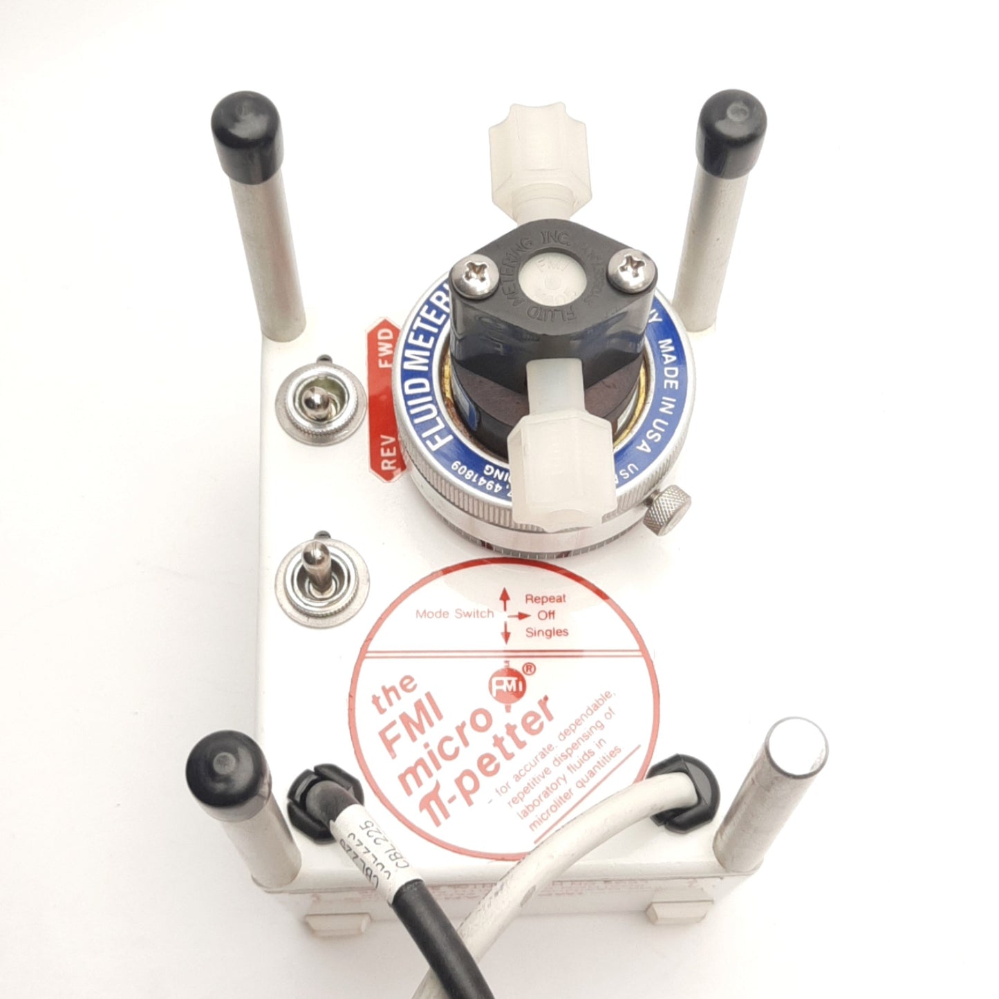 Used Fluid Metering Inc RHSY1CKC Low Flow Meter Pump, 60mL/Min 212°F Max, 115VAC