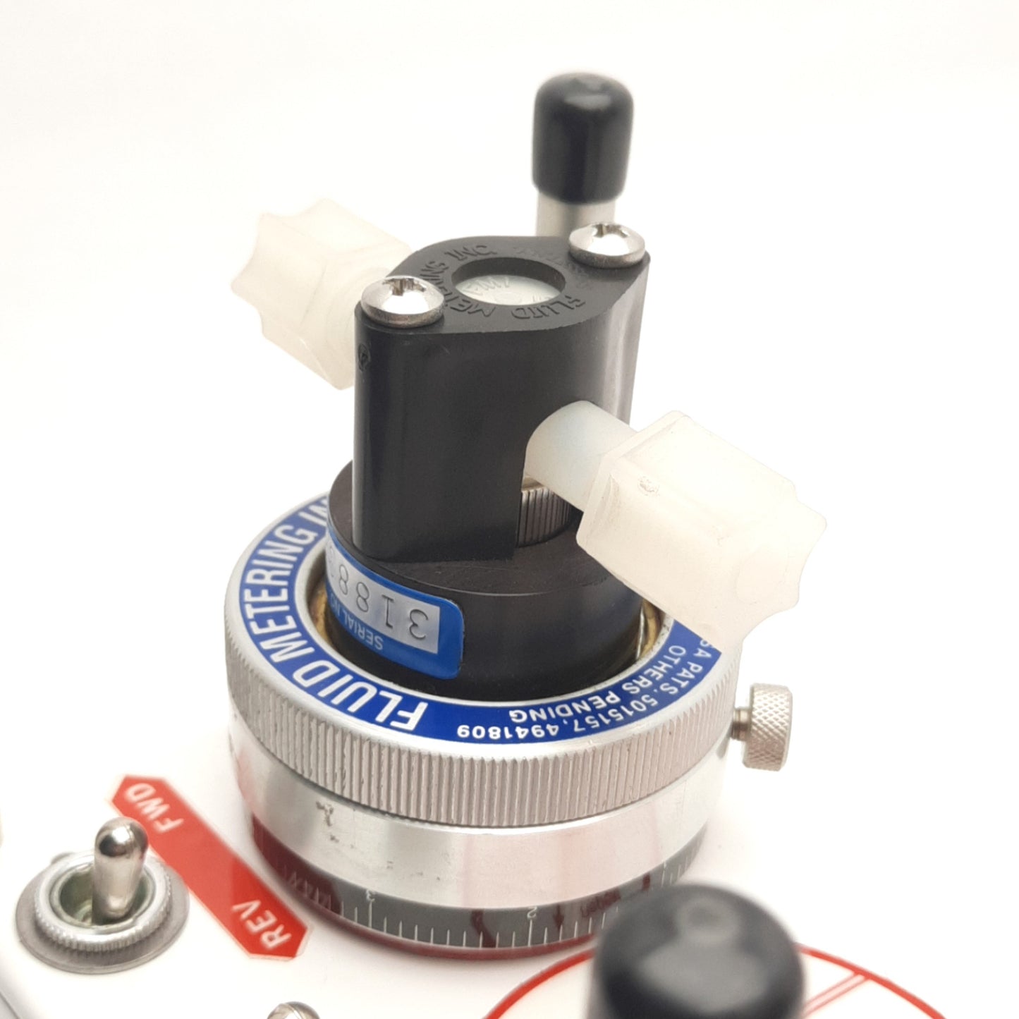 Used Fluid Metering Inc RHSY1CKC Low Flow Meter Pump, 60mL/Min 212°F Max, 115VAC