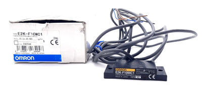 Used Omron E2K-F10MC1 Capacitive Proximity Sensor, 10mm, 12-24VDC 100mA, NPN N/O