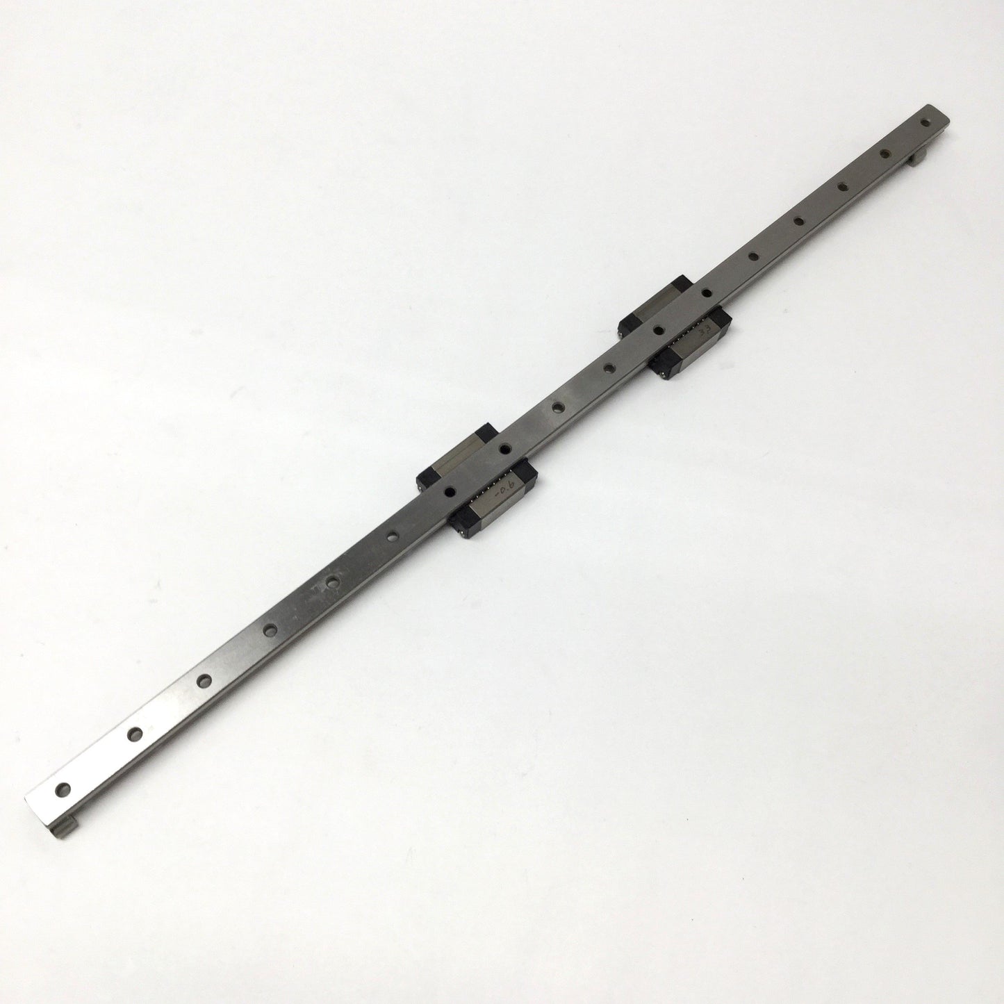 Used THK RSR12VM Roller Guide Linear Ball Bearing Slide Carriages (x2) on 415mm Rail
