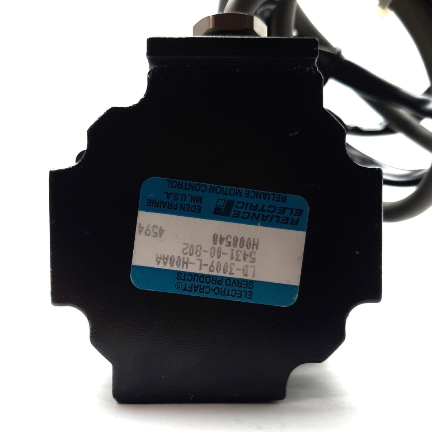 Used Reliance Electric LD-3009-L-H00A Servo Motor, 14mm Shaft, 2000PPR, 76mm Frame