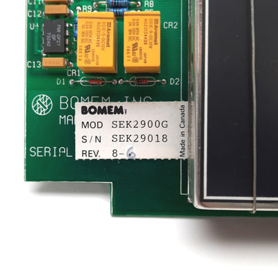 Used BOMEM SEK2900G Interferometer Control Board, for B-100