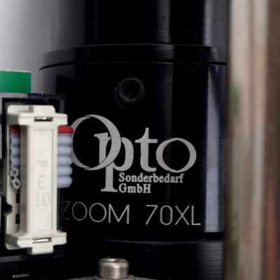 Used Opto ZOOM 70XL Motorized Microscope Camera Lens, 3.1x Fixed, 1-7x Adjustable