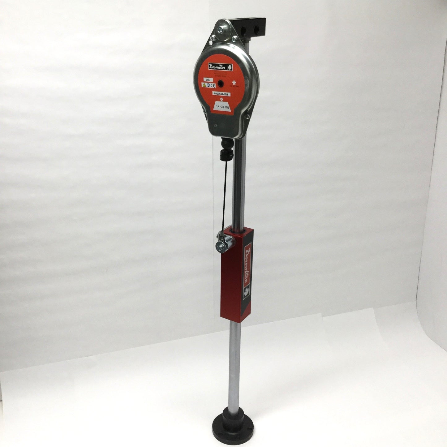 Used Desoutter 5DU Spring Tool Balancer 1.4-2.4kg w/ Linear Positioner Post 8" Travel