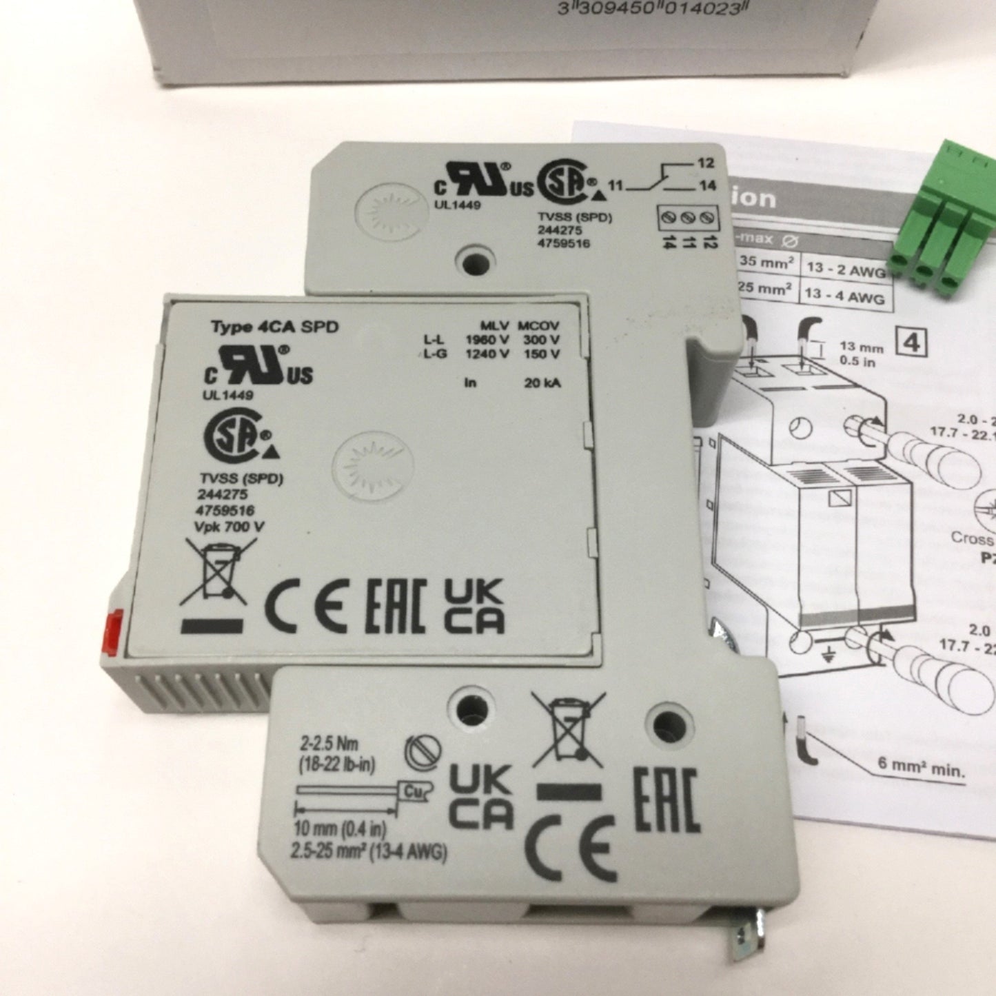 New Citel DS41S-120 Industrial AC Surge Protector 120VAC, Type 4CA, 40kA, 1-Pole